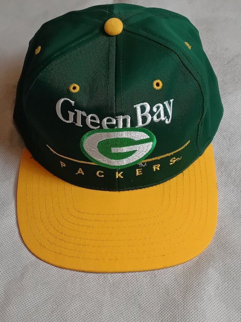 Vintage Green Bay Packers Eastport Snapback Hat OSFA Flat Brim NFL Football